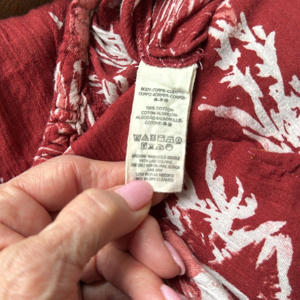 FREE PEOPLE Elegant Brick Red Floral Halter Dress - Picture 5 of 13